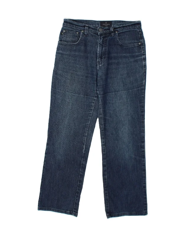 TRUSSARDI Womens Straight Jeans W28 L28 Navy Blue Stylish Bootcut Denim Jeans