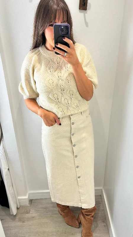 B YOUNG KATSA SKIRT lace skirt romantic