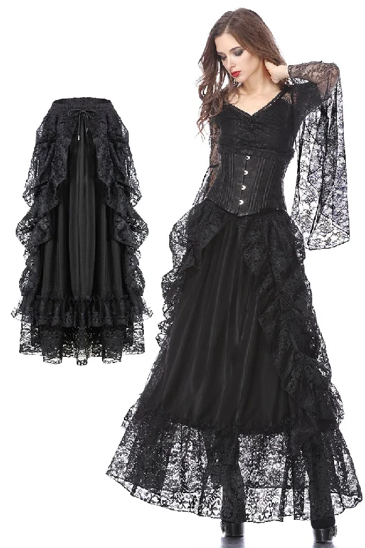 Gothic eleglant court skirt (price no incl. petticoat) KW123BK lace skirt delicate